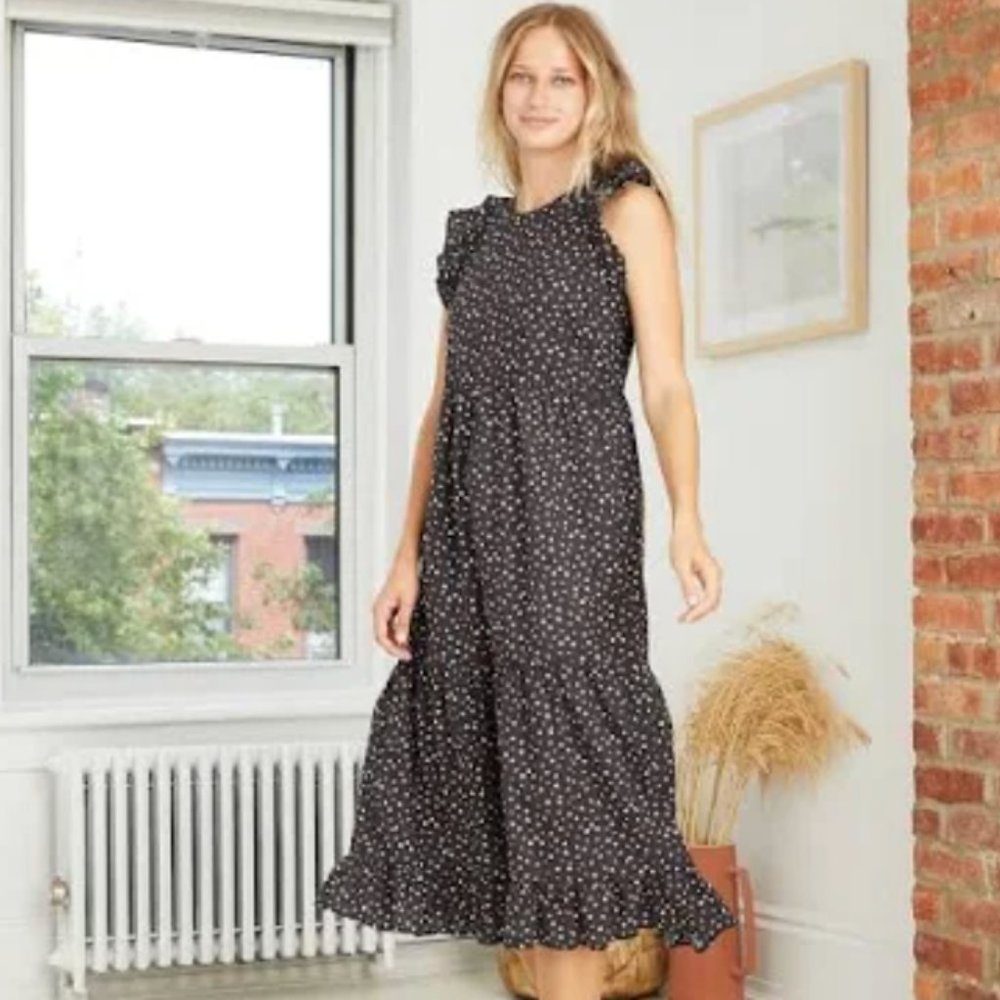 Universal Threads Floral Flutter Maxi Dress Small